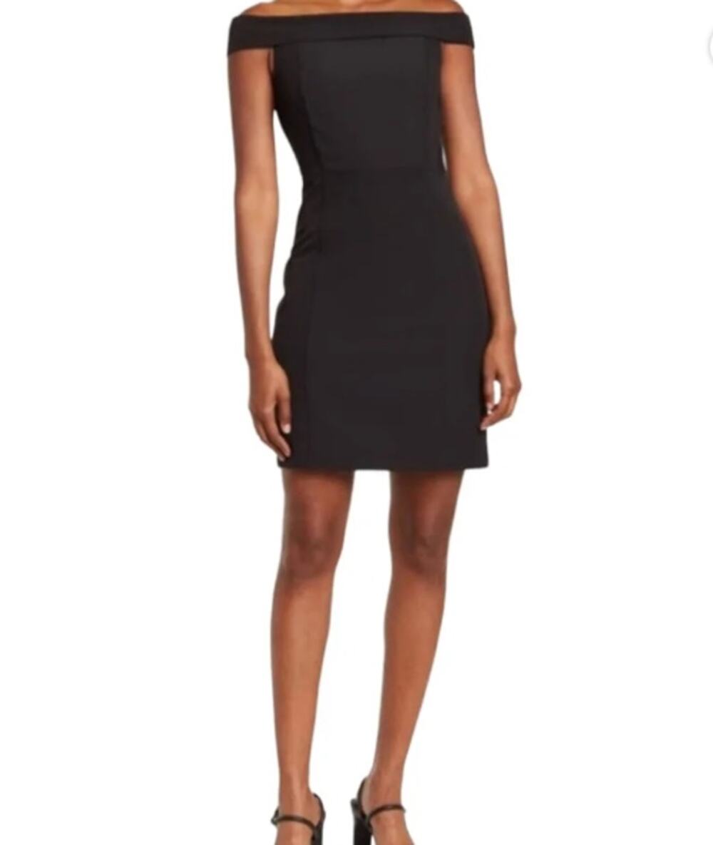 Sam Edelman Pencil Mini Dress Women's Size 6 Black Off-Shoulder NWOT